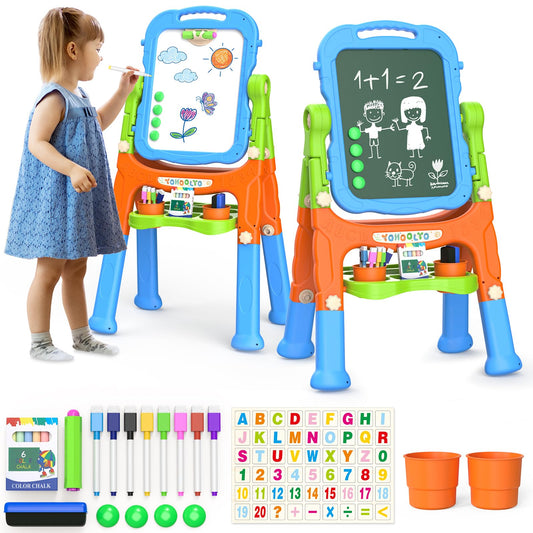 YOHOOLYO Kids Easel 360° rotation enables versatile learning play