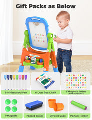 YOHOOLYO Kids Easel magnetic chalkboard for chalk art practice