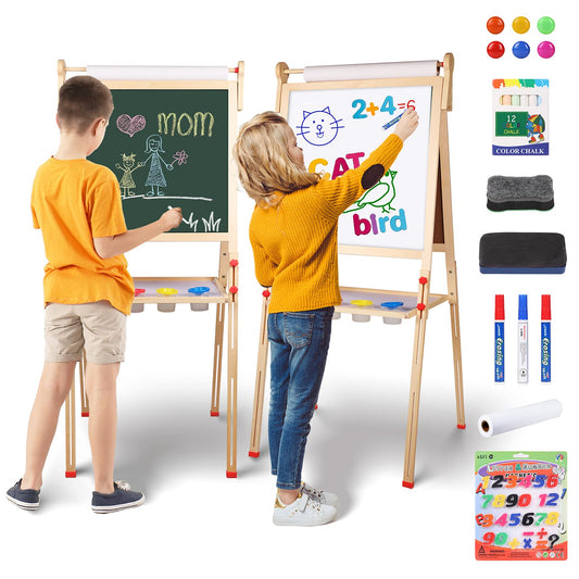 YOHOOLYO Kids Easel with paper roll for easy drawing sessions