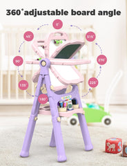 YOHOOLYO pink and purple easel design brightens learning spaces.