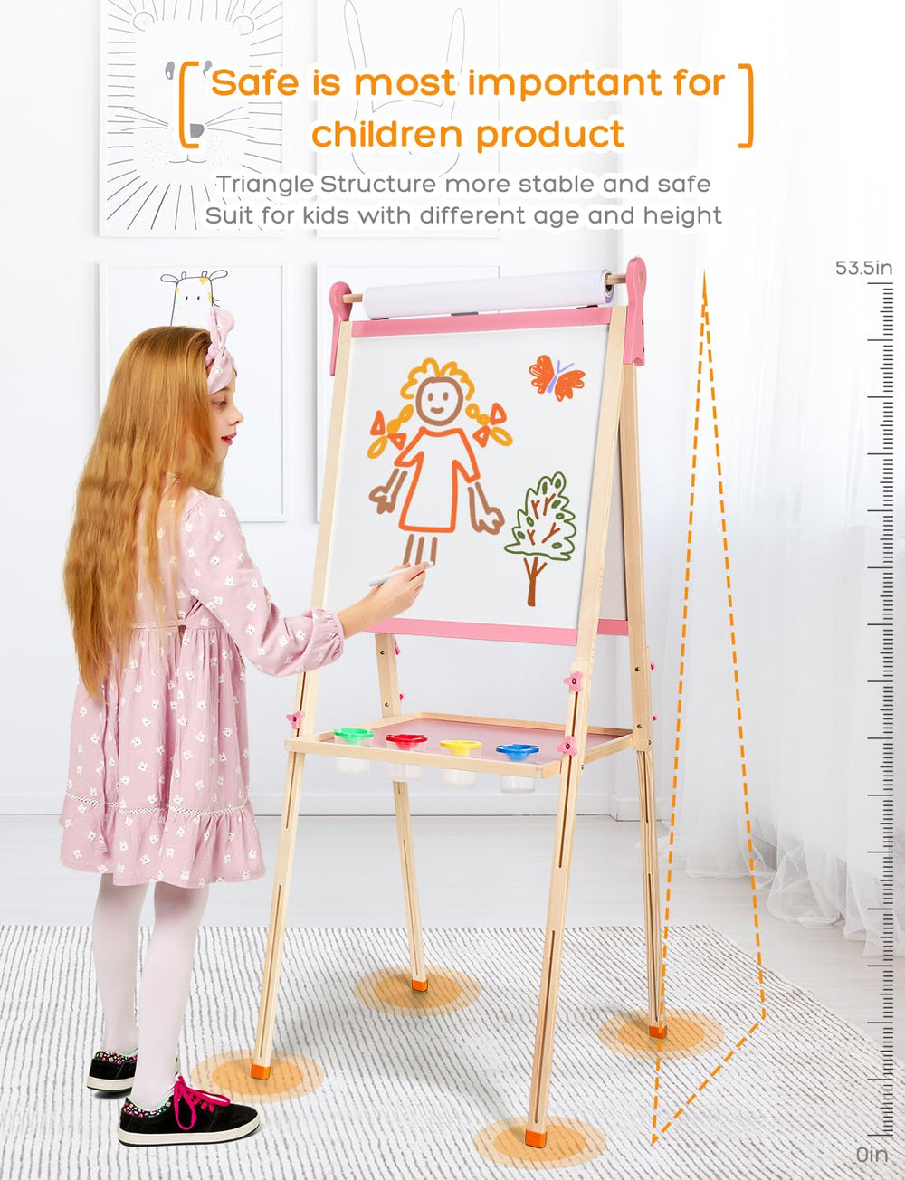 YOHOOLYO sturdy wooden construction ensures safe, long-lasting play.