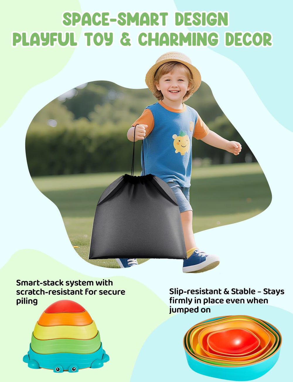 YOHOOLYO stepping stones suitable for indoor and outdoor play