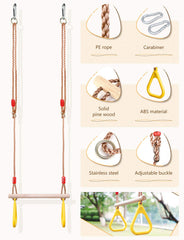 YOHOOLYO trapeze bar with rings supports coordination and fun at home