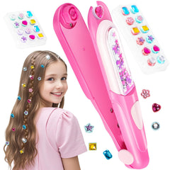 Yoloflix Hair Gem Stamper Kit with shining diamonds for easy at-home styling.