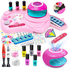 Yoloflix nail art kit desk set for kids enables organized, creative manicure sessions