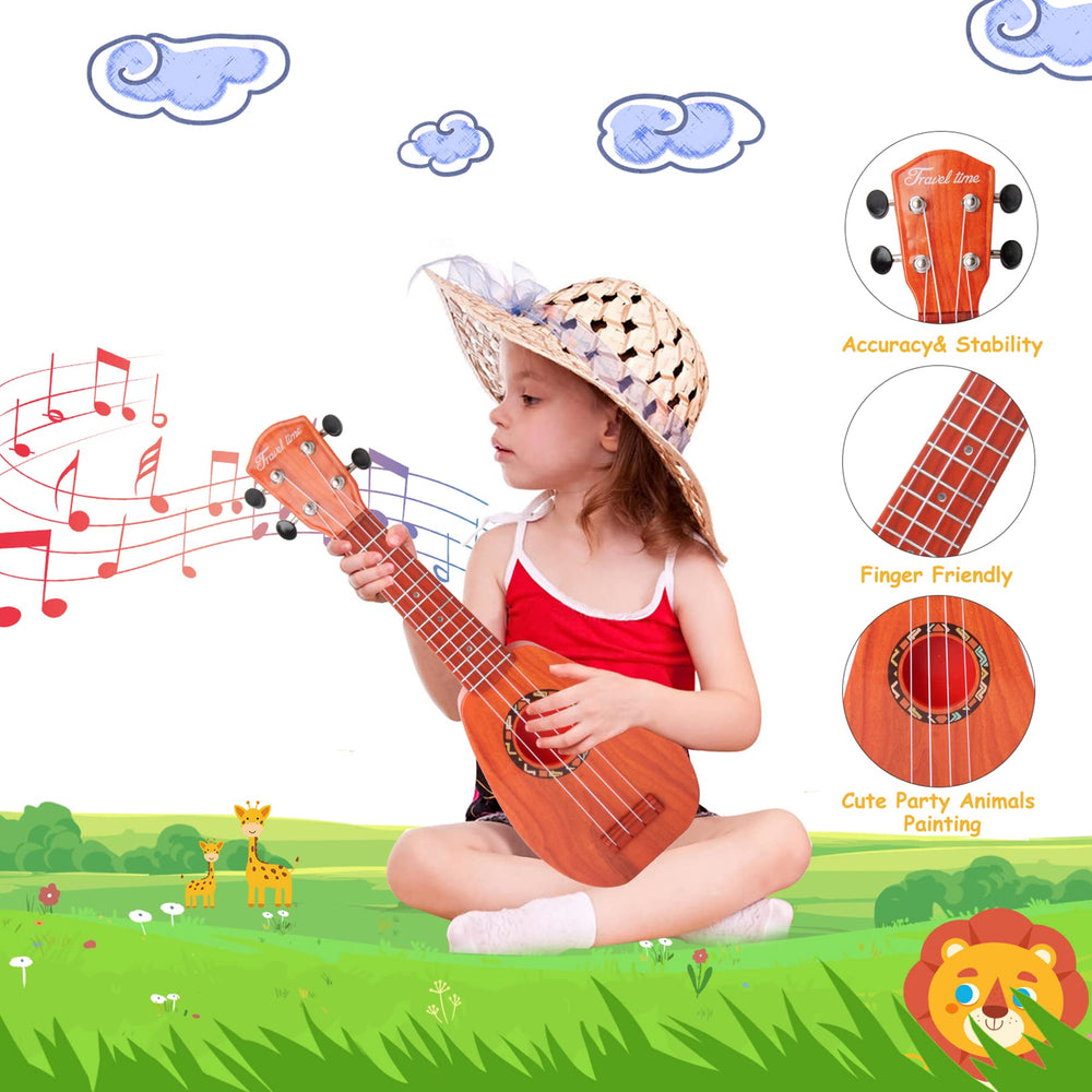 YOLOPARK 17-inch kids guitar back panel showing enhanced resonance