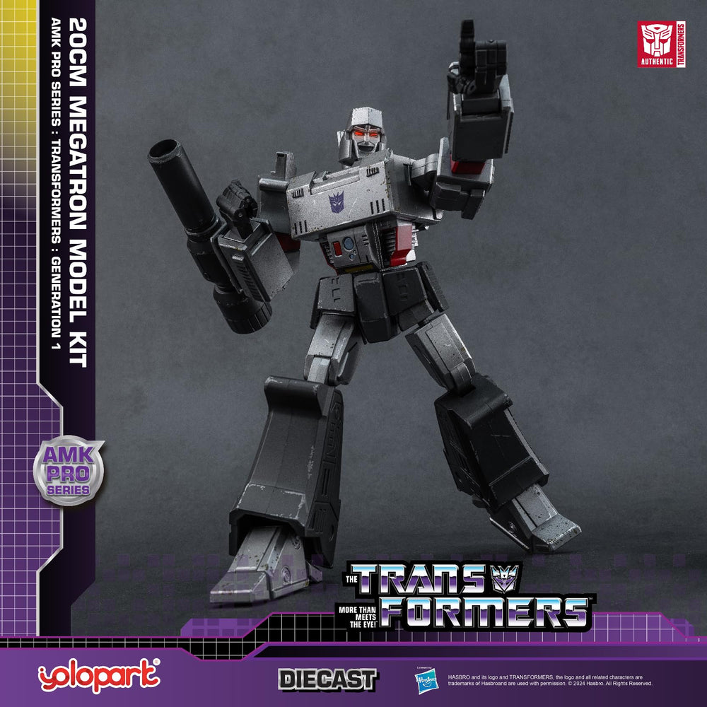 YOLOPARK Megatron interchangeable faces for expressive posing.