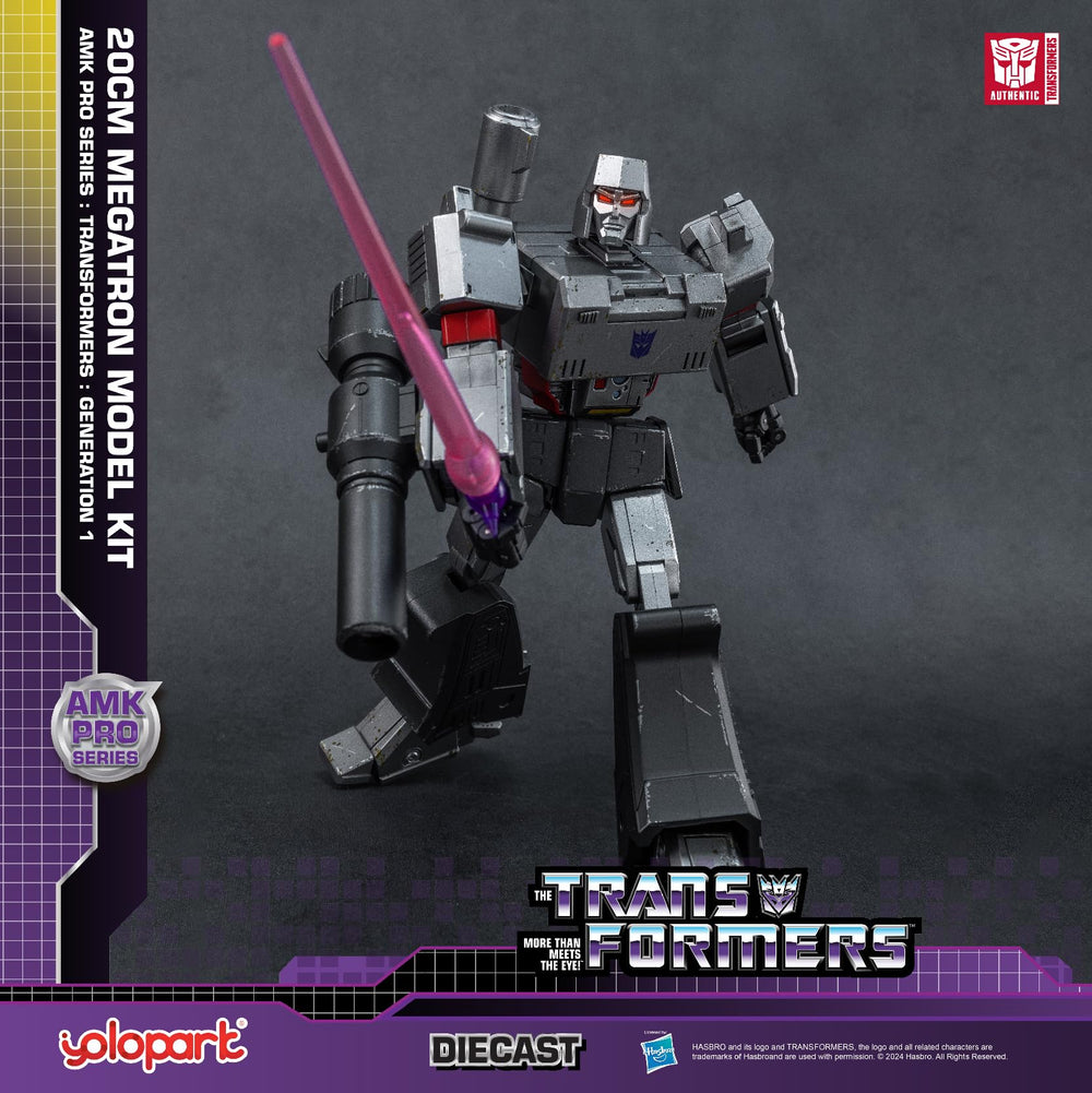 YOLOPARK Megatron rusty battle-damage finish enhances authentic character.