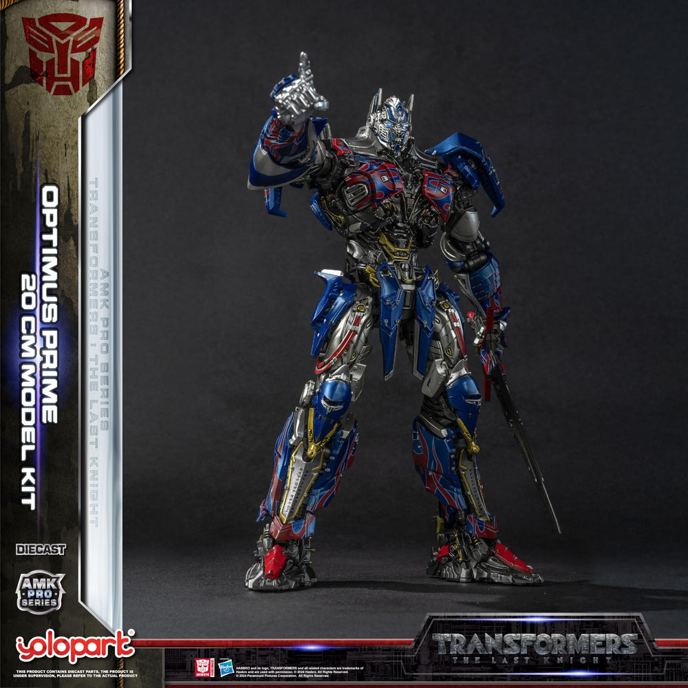 YOLOPARK Optimus Prime sword and shield set enabling action-ready displays