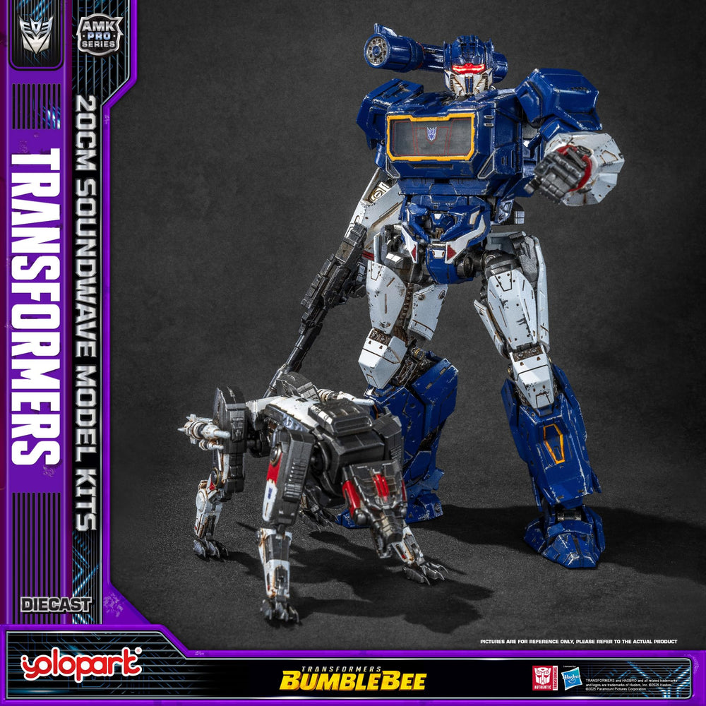 YOLOPARK Soundwave figure with movie-accurate proportions for display and cosplay inspiration