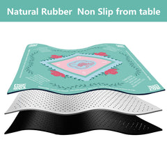 YOMEYOT Mahjong Mat features a non-slip base to steady tiles.