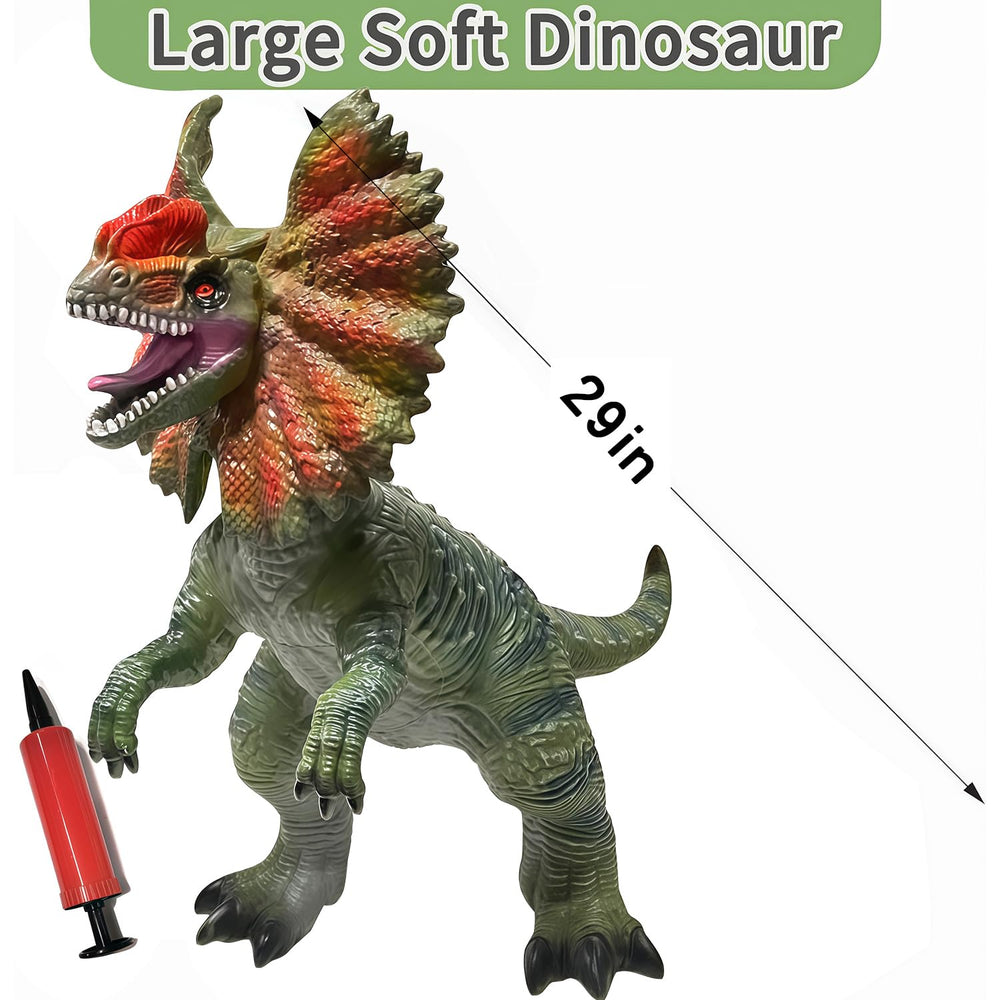 Close-up of YONGJULE dino's textured skin for safe, durable play