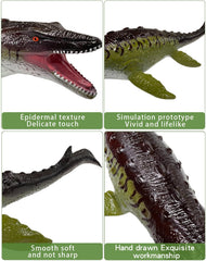 YONGJULE Mosasaurus inflatable toy standing tall after inflation for display.