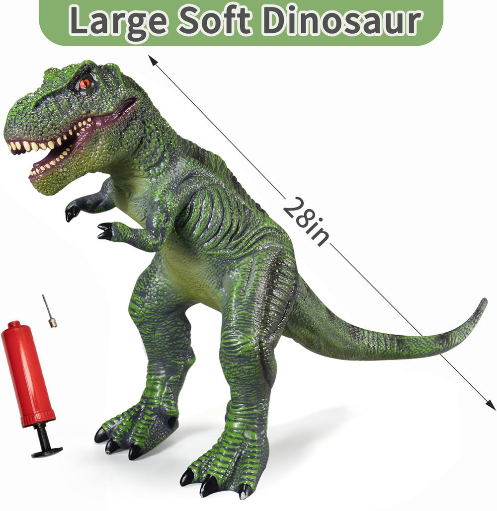 YONGJULE thick rubber dino is safe for little hands during rough play.