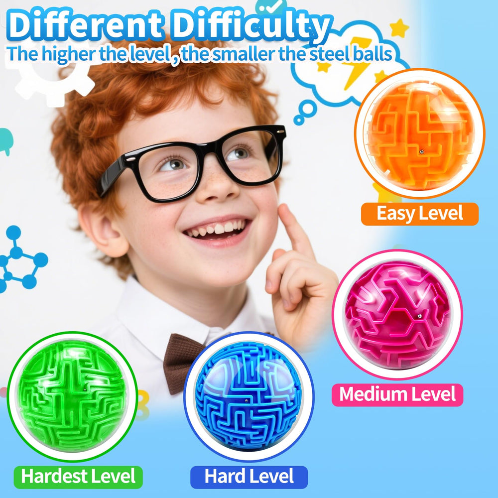 YongnKids 2-pack 3D maze ball diameter four inches for comfortable handling.