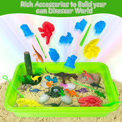 YongnKids sand molds help sculpt dinosaurs and landscapes with ease.