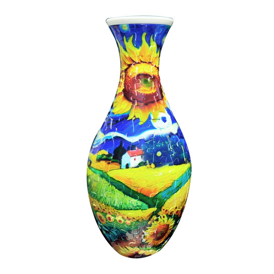 YONGUR 3D puzzle vase assembly, showcasing intricate pieces forming a stylish centerpiece.