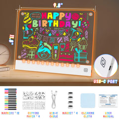 YONHAN brightness control lets kids adjust glow while drawing.