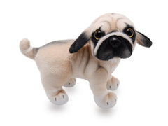 YONLIT lifelike pug plush eyes shine for lifelike expression during story time.