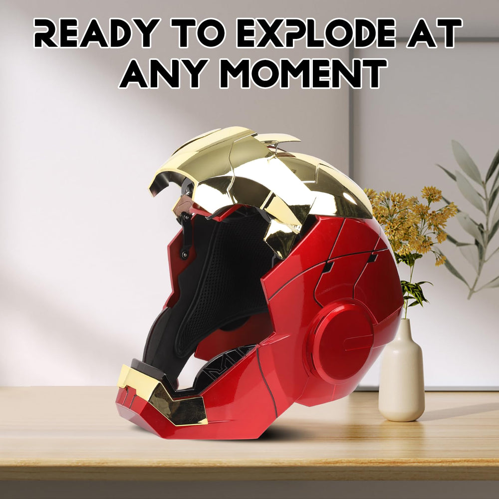 YONTYEQ MK5 helmet features gold or red LED eye options for mood lighting.