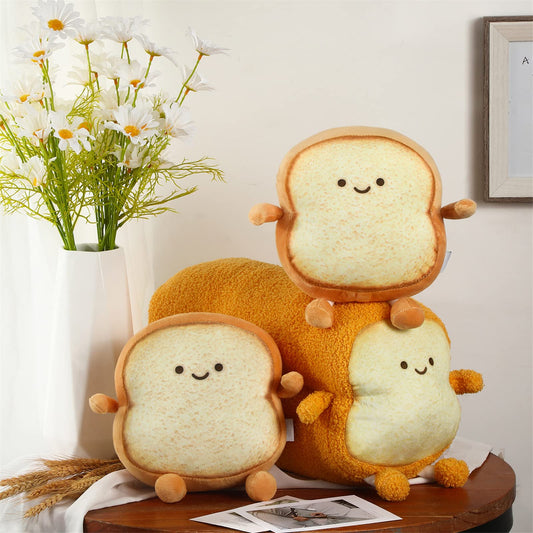 Yookeer toast pillow smiling slice close-up for cozy hugs and decor