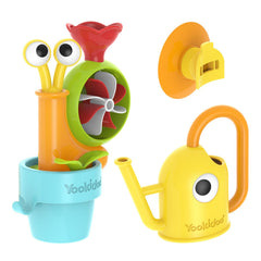 Yookidoo garden adventure set with watering can boosts imaginative water play.