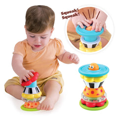 Yookidoo snail with baby crawling showcases movement-driven play.