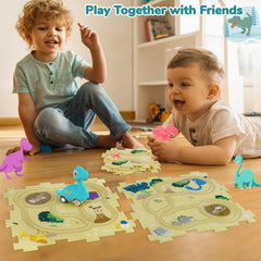 YOOYID Puzzle Racer track play shows kids assembling track pieces