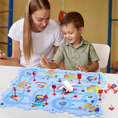 Yooyid puzzle pieces aid hand-eye coordination through guided assembly.