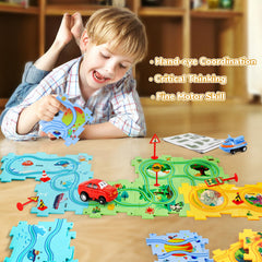 Yooyid Puzzle Racer puzzle pieces close-up shows durable, polished edges