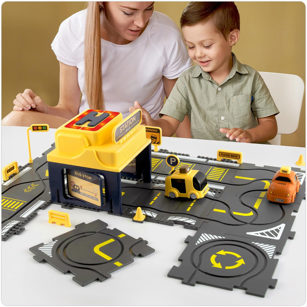 Yooyid Puzzle Track Family Time featuring shared routes and collaboration.