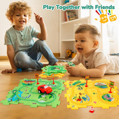 YOOYID road-sign-pieces support pretend road trips and direction learning.