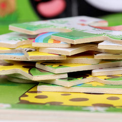 Yopay wooden puzzle butterfly introduces colors and patterns during active play