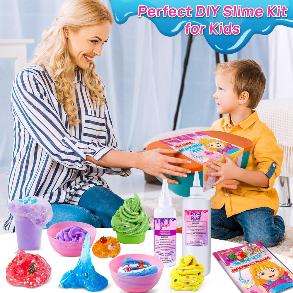 YOPINSAND Cloud slime sensory kit offers fluffy, bouncy slime experiences.