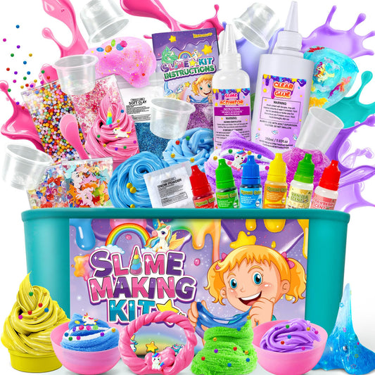 YOPINSAND DIY Slime Kit box contents promote creative play and easy setup.