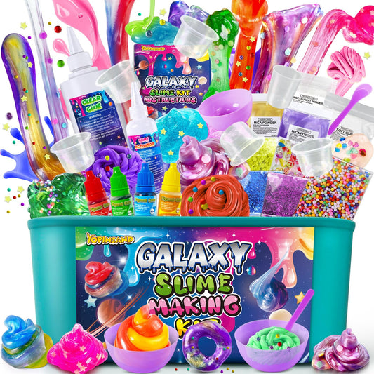 YOPINSAND Galaxy Slime Kit box with all-in-one supplies for creative slime making