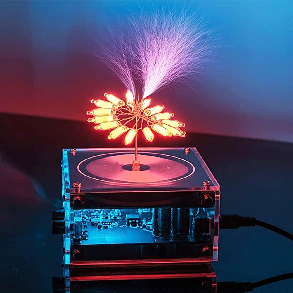 Yoqanr Musical Tesla Coil light bulbs showcase visible energy effects