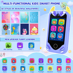 Yosfeng Kids Smart Phone ABC learning mode promotes early literacy.