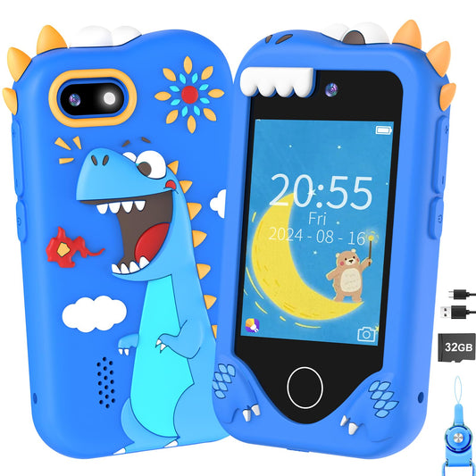 Yosfeng Kids Smart Phone with dual cameras for capturing memories and play moments.