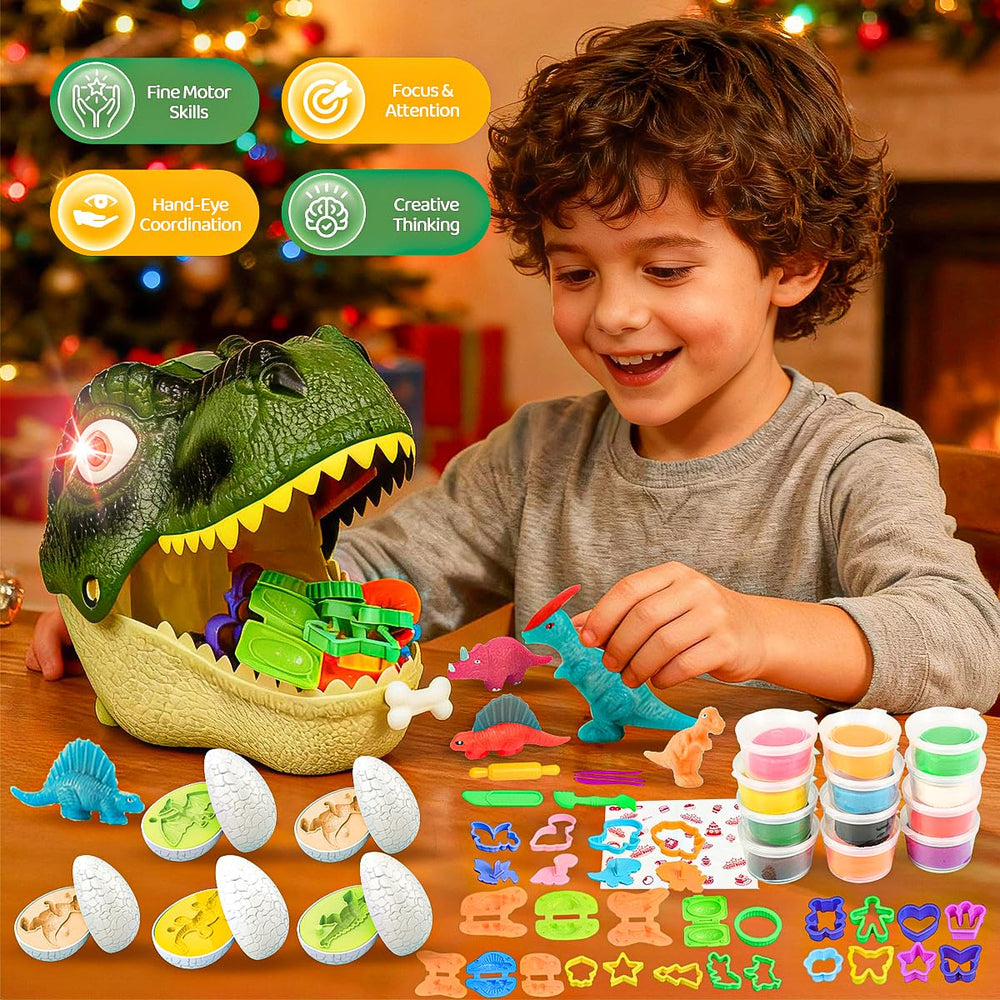 Yositochuan colorful dough and egg molds stimulate sensory play.