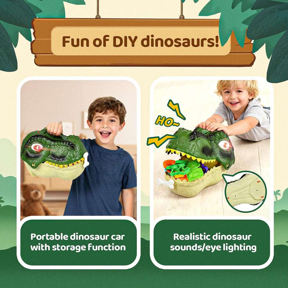 Yositochuan dinosaur molds and tools support fine motor skill practice.