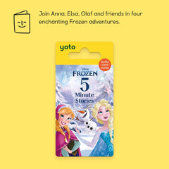 Disney Frozen Anna and Elsa tales on card for bedtime adventures.
