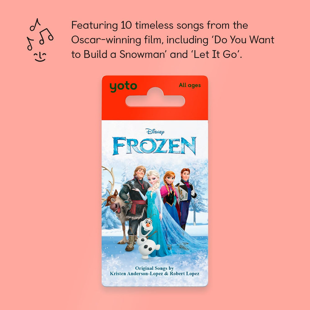 Disney Frozen: The Songs card inserted in a Yoto Player for easy playback