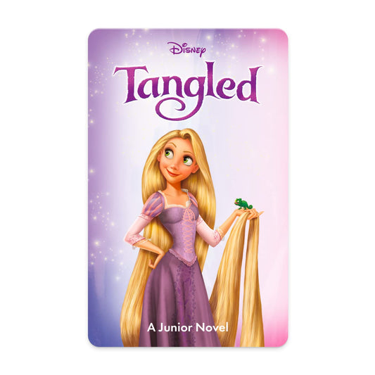 YOTO Disney Tangled audio card front view, screen-free storytelling for kids.