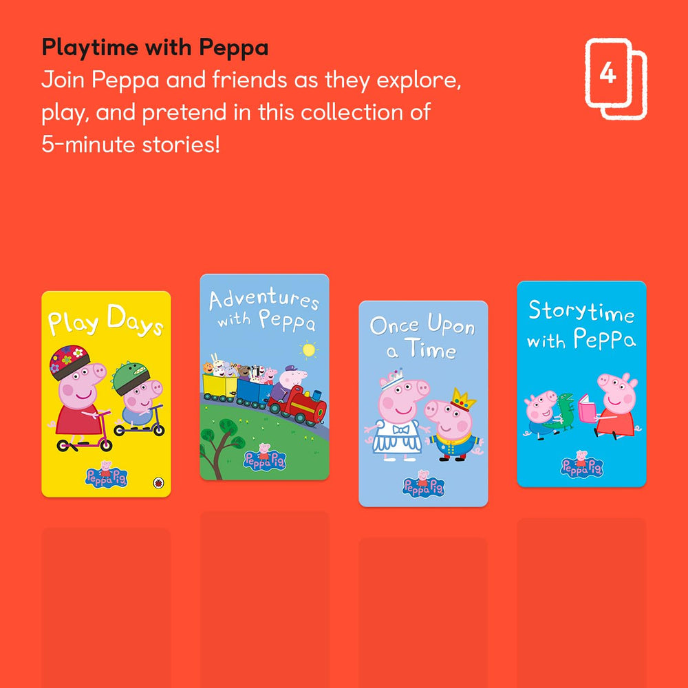 YOTO player with Peppa cards enabling immersive audio adventures
