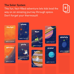 YOTO Solar System eight planets card inviting learning through each planet