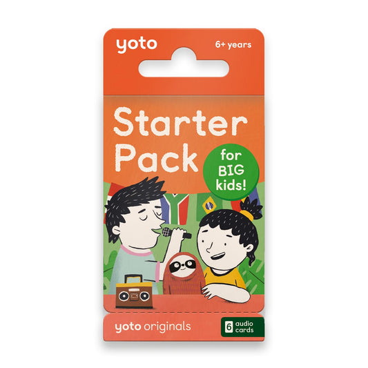 YOTO Starter Pack for Big Kids with six audiobook cards for rich listening and imagination.