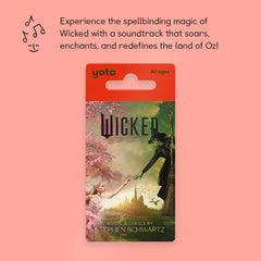 Yoto Wicked audio card in a player slot showing quick setup