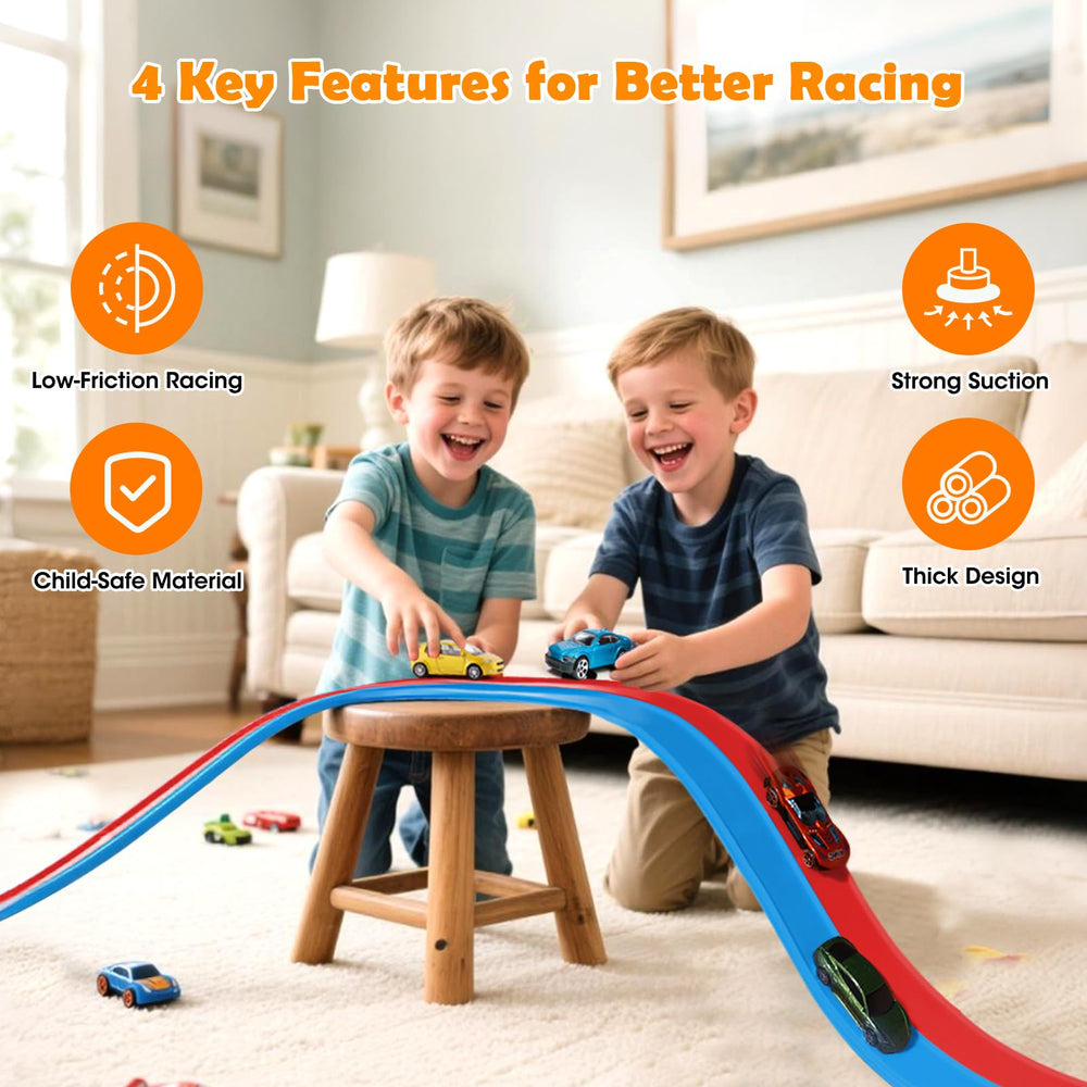 Yottix Flex Track suction cups grip securely on smooth surfaces.