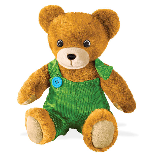 YOTTOY Corduroy Bear 13-inch plush with soft fur for comforting hugs.